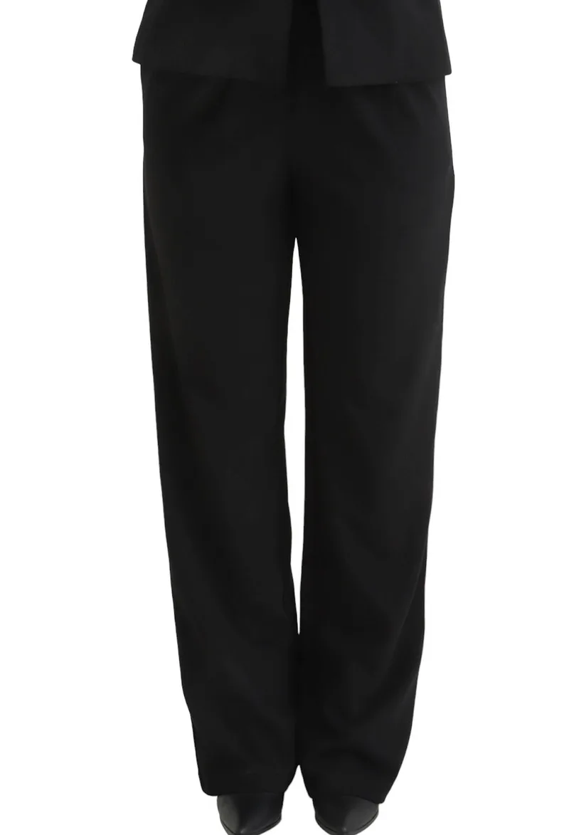 Παντελόνι Υφασμάτινο Kendal + Kylie Χρυσό Pleated Straight KKG3912013-BLACK Γυναικείο