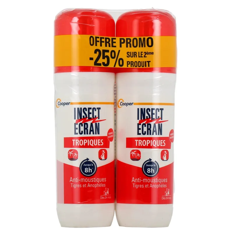 Insect Ecran Anti-mosquito Tropics Spray repellent skin 2x75ml