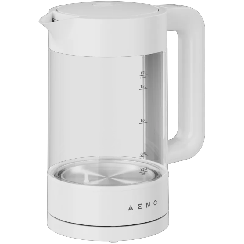 Ηλεκτρικός βραστήρας AENO AEK0005, 2200 W, 1,7 λίτρα, 40-100 °C, βάση 360°, STRIX, οθόνη LED, φίλτρο, Λευκό
