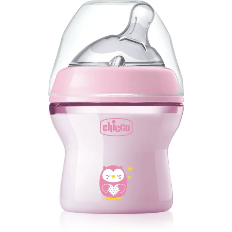 Chicco Natural Feeling Ροζ Girl μπιμπερό 0 m+ 150 ml
