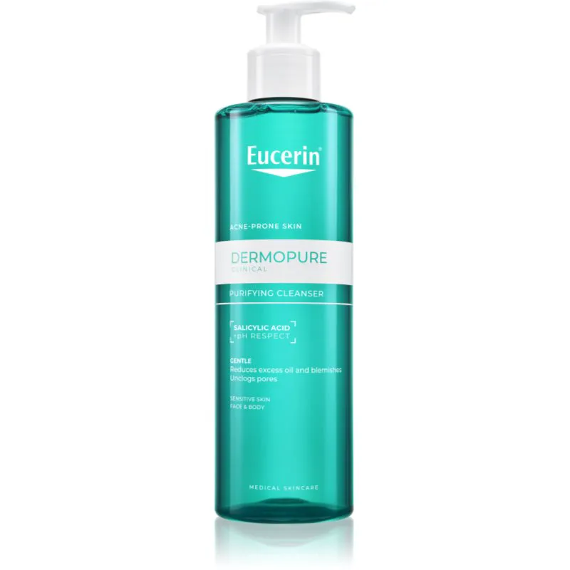 Eucerin DermoPure Clinical Purifying Cleanser τζελ για βαθύ καθαρισμό για λιπαρή επιδερμίδα με τάση για ακμή 400 ml