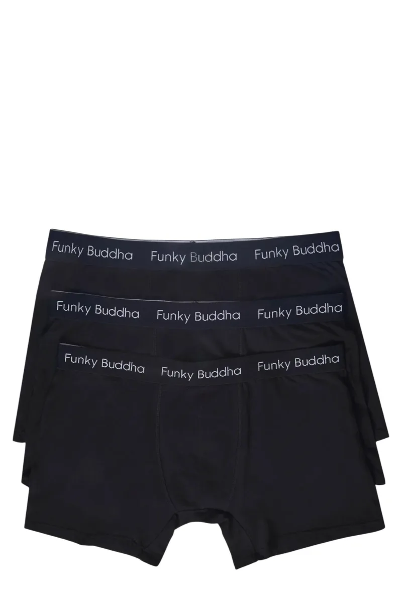 Μποξεράκι Funky Buddha Boxer (3-pack) FBM013-088-10-BLACK Ανδρικό