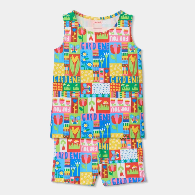 Πιτζάμα μακό κορίτσι Boboli-483049-9769-Multicolor