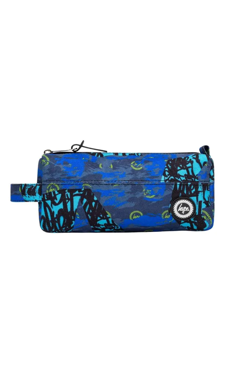 JUST HYPE Κασετίνες- Νεσεσερ UNISEX BLUE TYLER CAMO CREST PENCIL CASE - BLACK-YVLR-697-BLACK