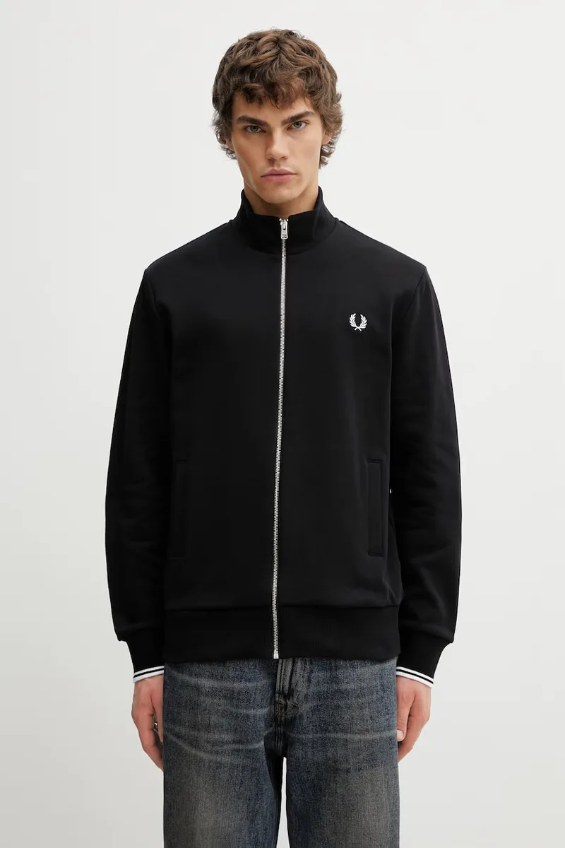 Fred Perry μπλούζα με κουμπιά ανδρική βαμβακερή