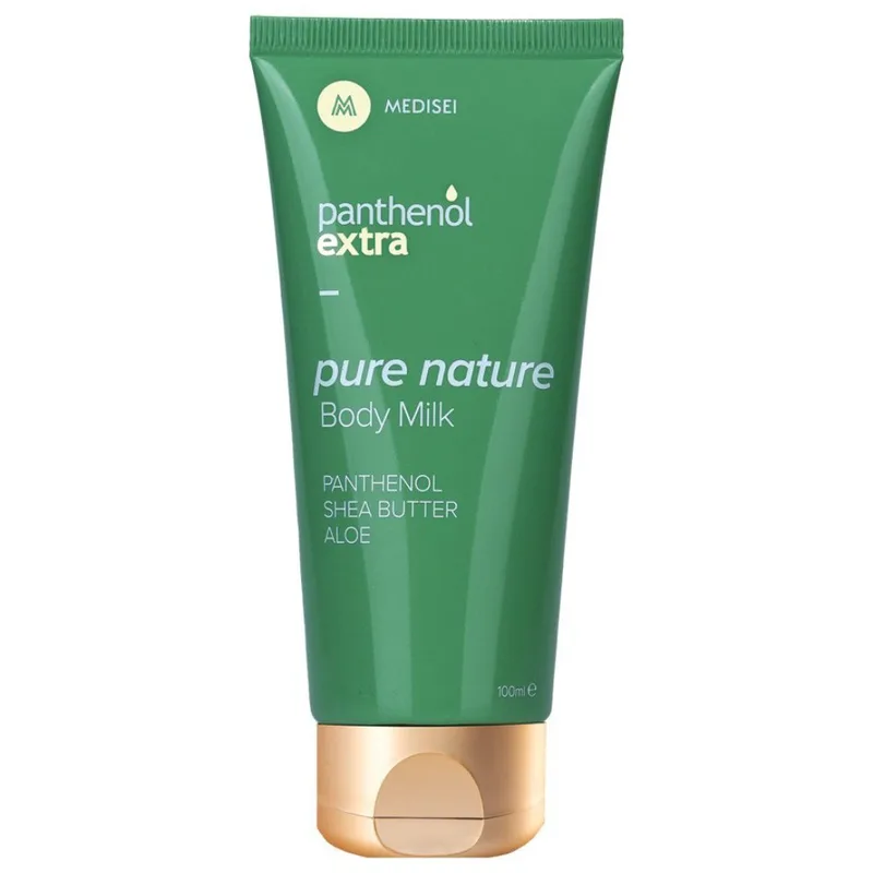 Panthenol Extra Pure Nature Body Milk Ενυδατικό Γαλάκτωμα Σώματος με Πανθενόλη, Βουτυρό Καριτέ & Αλόη 100ml