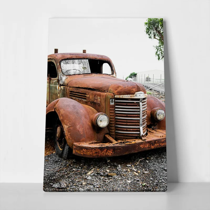 Πίνακας σε Καμβά RUSTIC FARMHOUSE OLD TRUCK 2