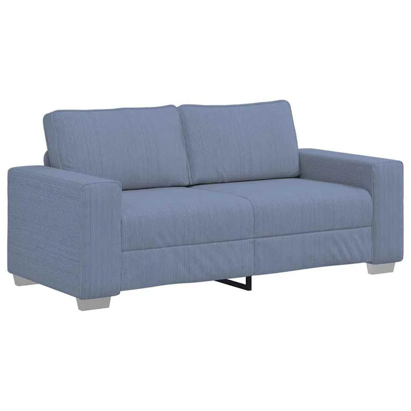 vidaXL Διθέσιος Καναπές-Ρολόι Μπλε 180 x 77 x 82 εκ. από Ύφασμα Κοτλέ