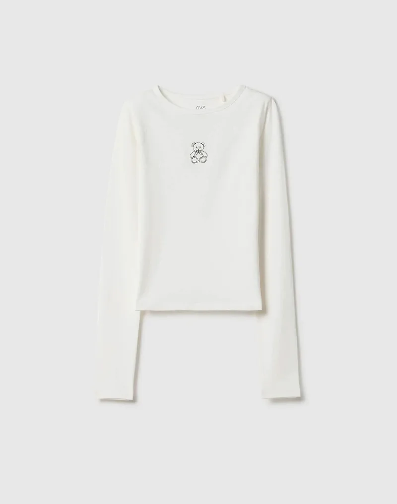 OVS TSH BOAT BIO EMBRO MOD.U 2518475-BLANC DE BLANC OffWhite