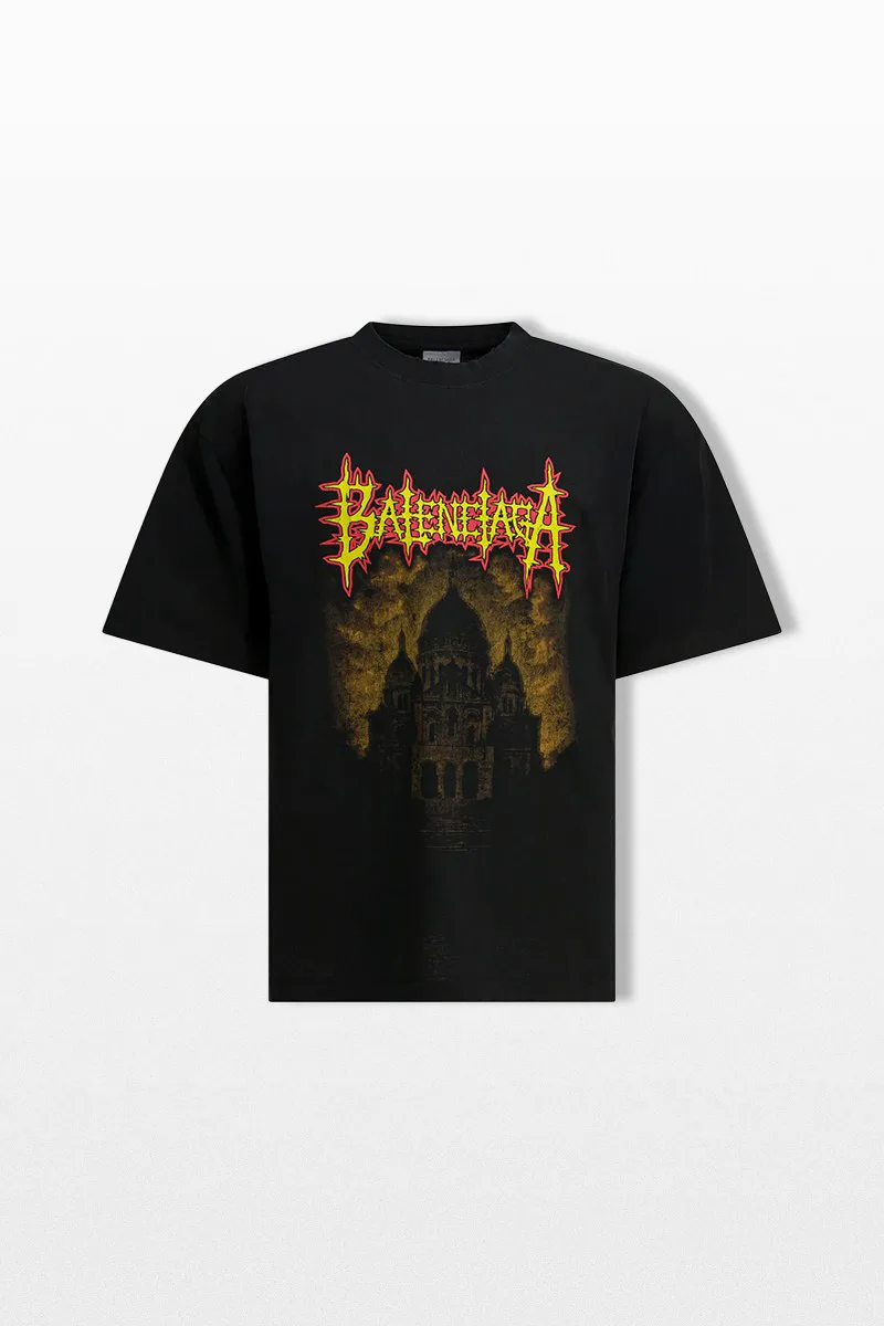 BALENCIAGA Ανδρικό Μαύρο Crewneck T-Shirt