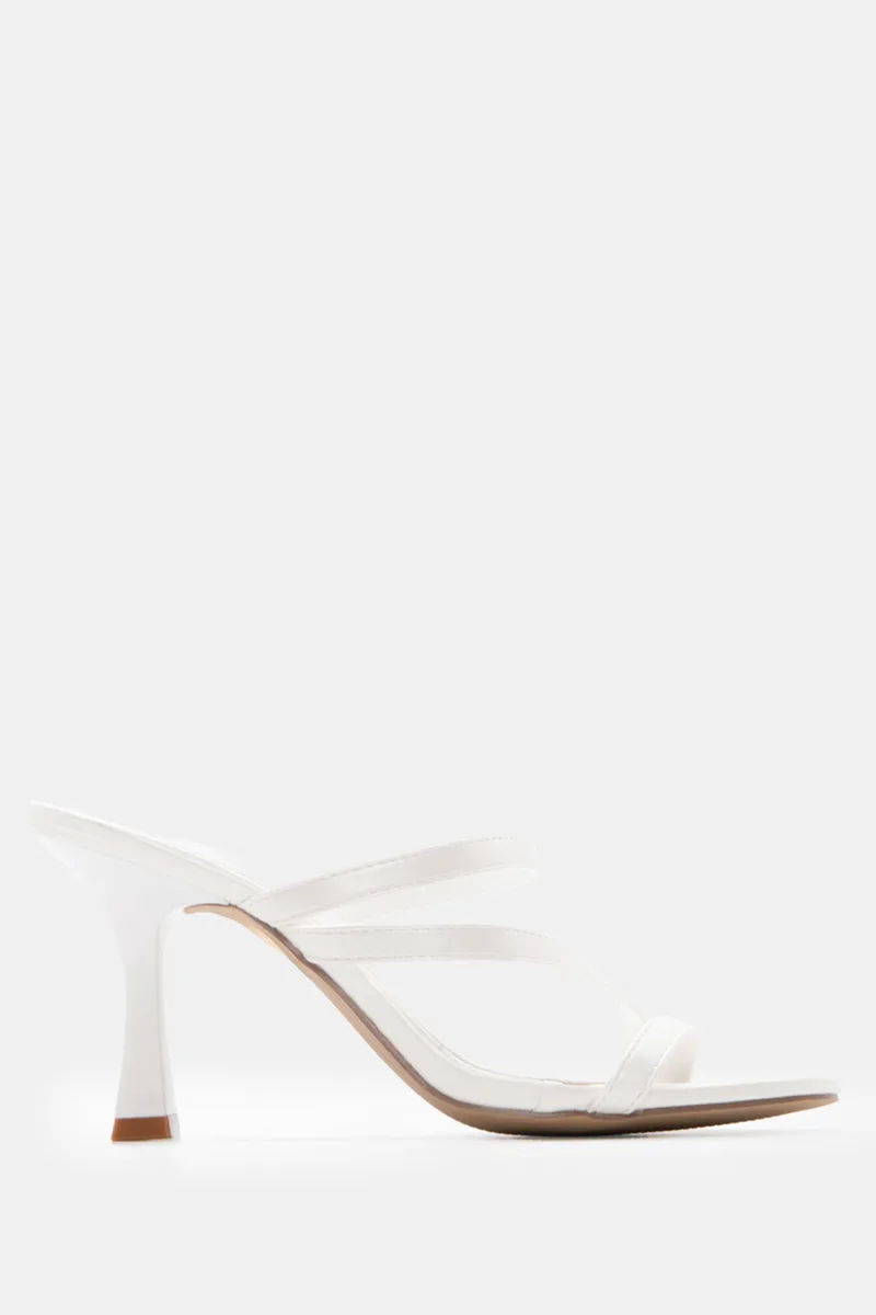 LUIGI DESIGN - Mules με Λοξό Λουράκι - Λευκό