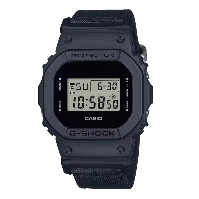 CASIO G-SHOCK Chronograph Black Fabric Strap DW-5600BCE-1ER