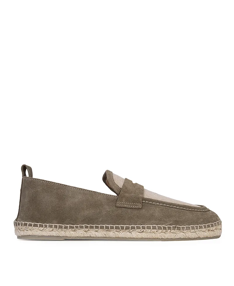 Castaner Ανδρικές Εσπαντρίγιες Flat Με Suede Δέρμα Και Canvas