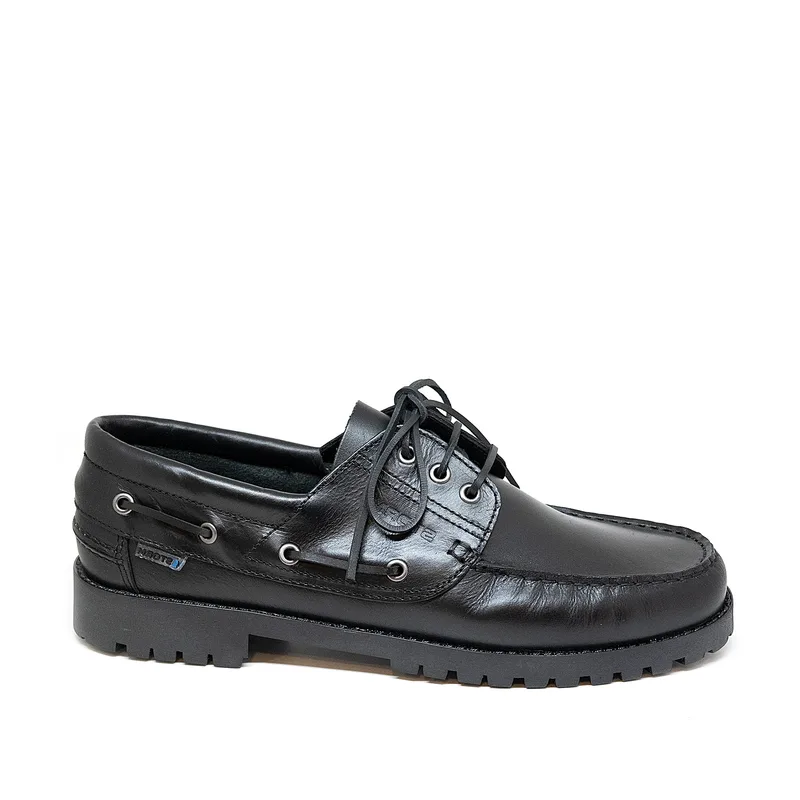 Storm ST0150-01 Δερμάτινο Boat Shoes Μαύρο
