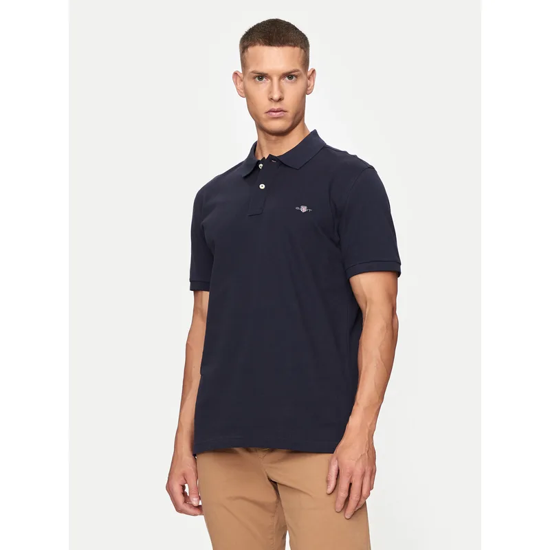 Gant Polo Shield 2220 Σκούρο μπλε Slim Fit