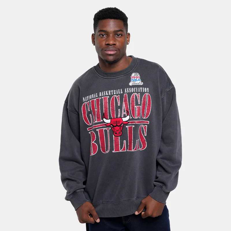 Mitchell & Ness Nba Downtown Fleece Crew Vintage Ανδρική Μπλούζα με Μακρύ Μανίκι (9000258005_1469)