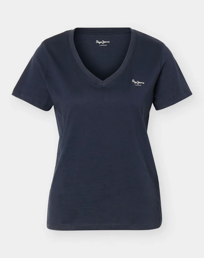 PEPE JEANS ESSENTIALS MAE V NECK ΜΠΛΟΥΖΑ ΓΥΝΑΙΚΕΙΟ PL5000123-594/DULWICH BLUE NavyBlue