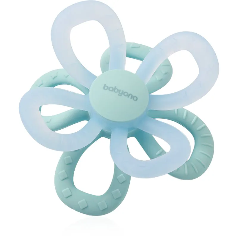 BabyOno Silicone Teether Flower μασητικό Blue 1 τμχ