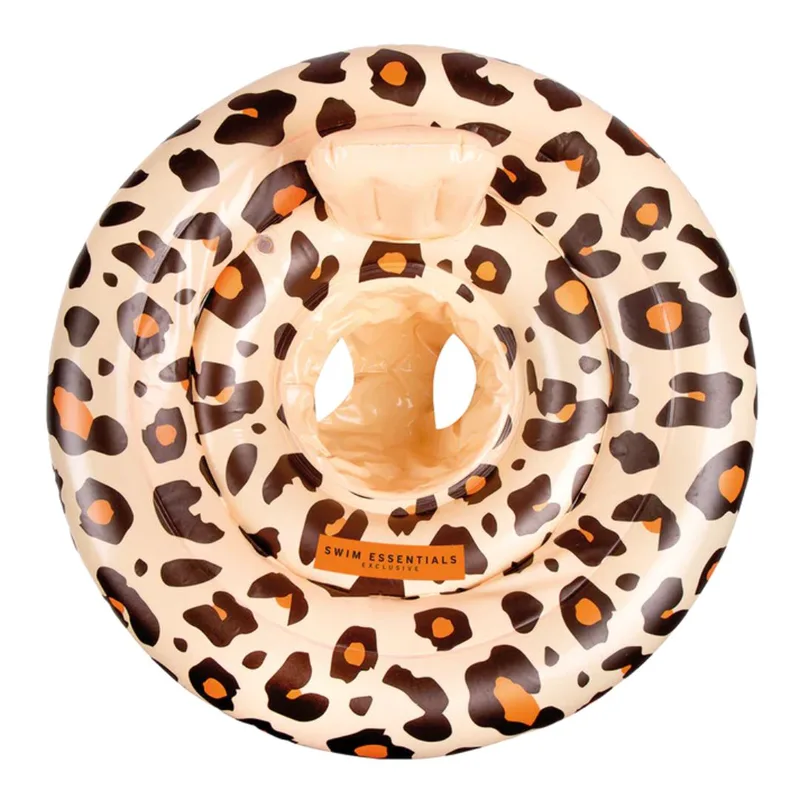 Swim Essentials: Σωσίβιο ⌀69εκ. για μωρά από 0-1 ετών - "Μπεζ Leopard"