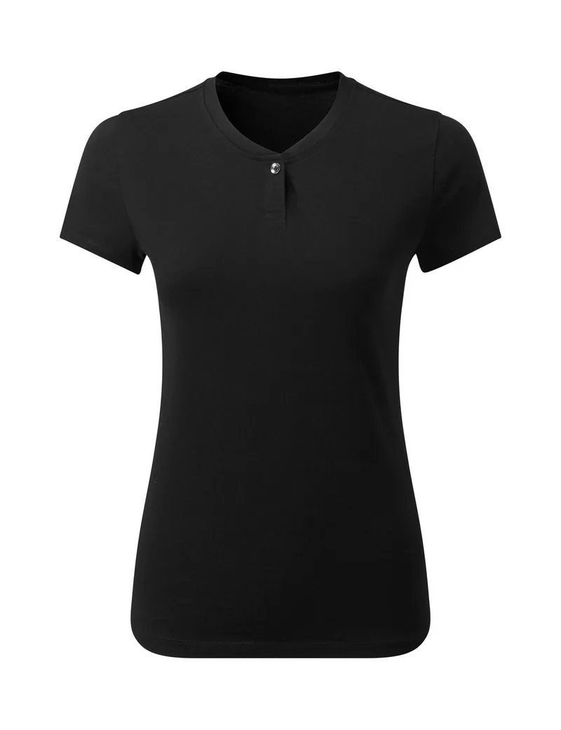 T-shirt γυναικείο με κουμπί PREMIER PR319 Comis Black