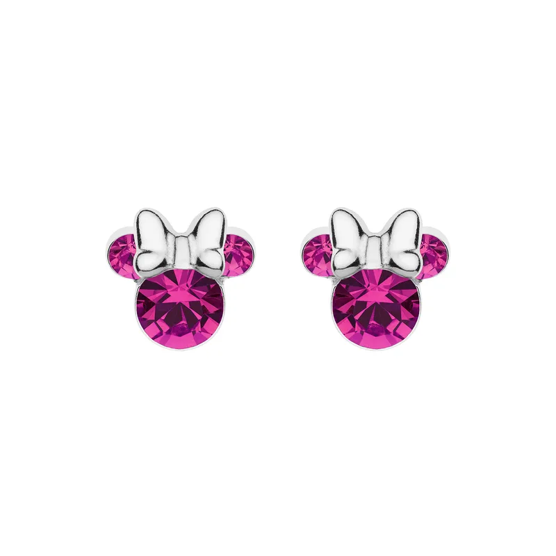 DISNEY Ασημένια Σκουλαρίκια Με τη Minnie Mouse ES00028SOCTL.CS