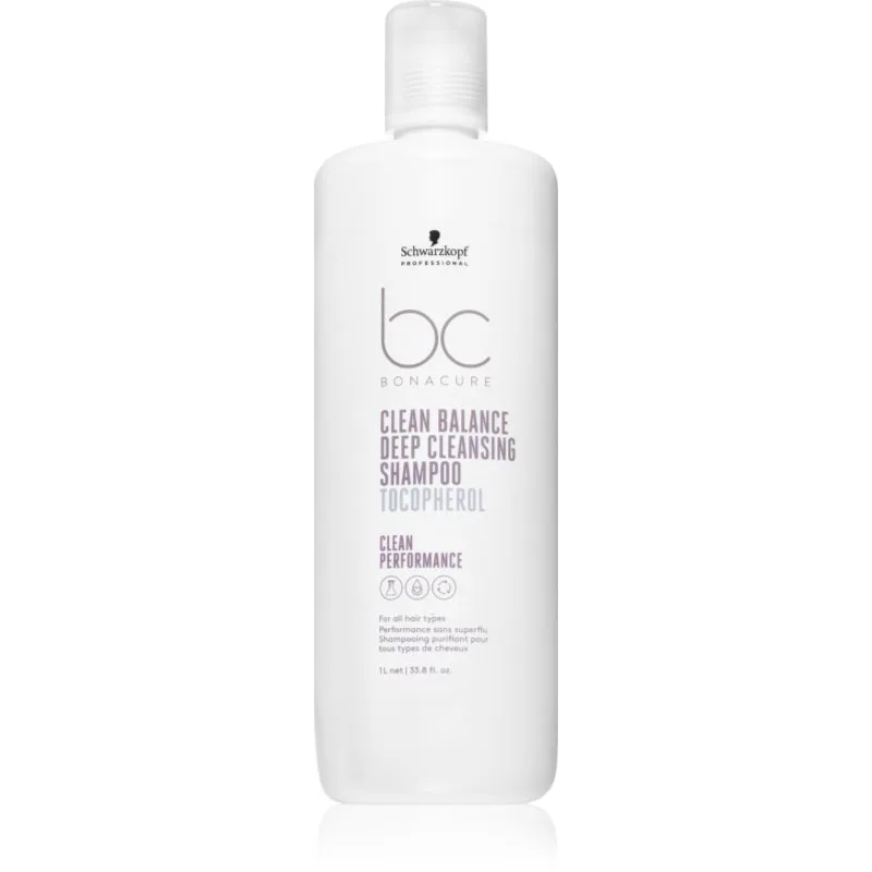 Schwarzkopf Professional BC Bonacure Clean Balance σαμπουάν για βαθύ καθαρισμό 1000 ml