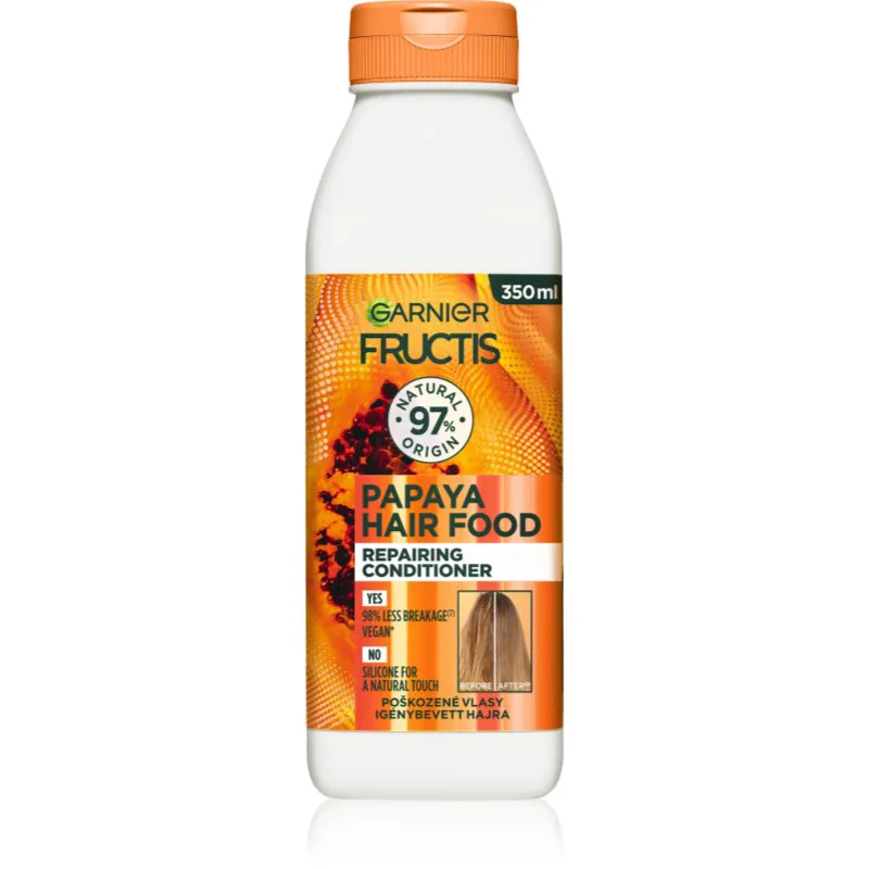 Garnier Fructis Papaya Hair Food αναγεννητικό μαλακτικό για κατεστραμμένα μαλλιά 350 ml