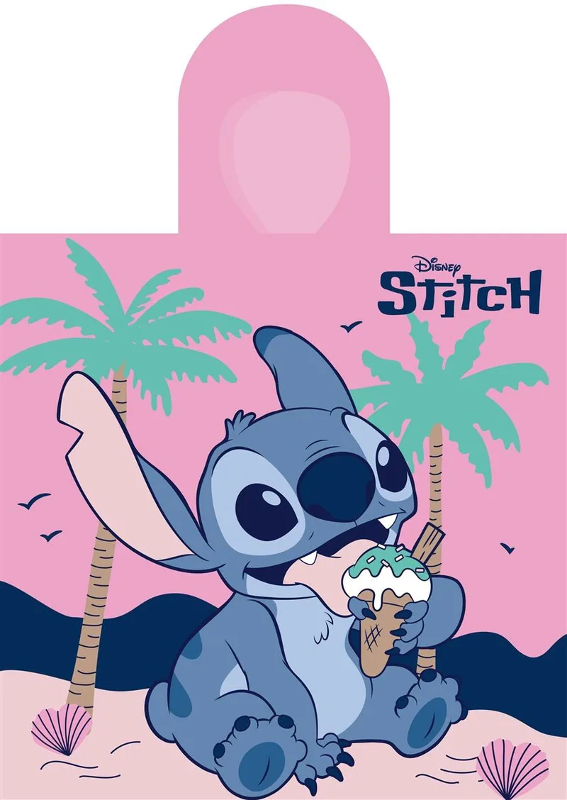 Πόντσο Θαλάσσης Quick Dry Disney Home Lilo & Stitch 195 50X100 Baby Ροζ 100% Microfiber