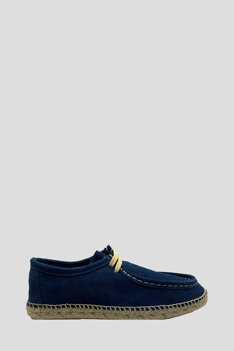 ABARCA Ανδρικό Μπλε Wallabee Split Leather Loafers/Blue