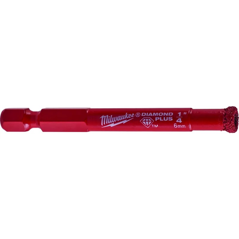 Ποτηροτρύπανο Αδαμάντινο MILWAUKEE DIAMOND PLUS 1/4" 6mm