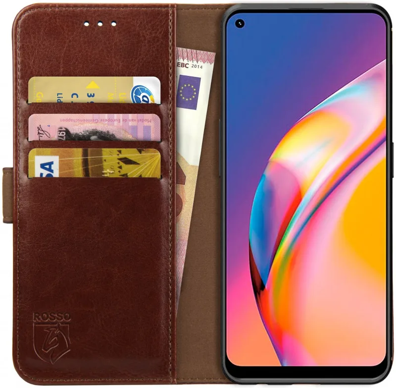 Κόκκινο Element PU Θήκη Πορτοφόλι Oppo Reno5 Lite - Brown (8719246342417)