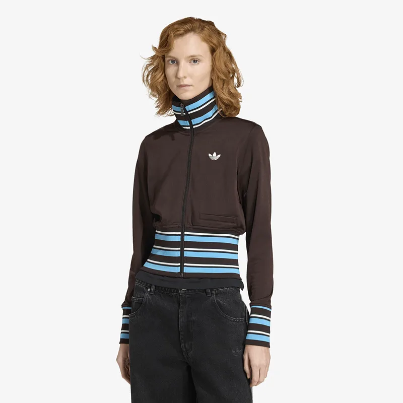 Φούτερ adidas Vintage Tt High Knitted Ribs Top Aurora Coffee XL