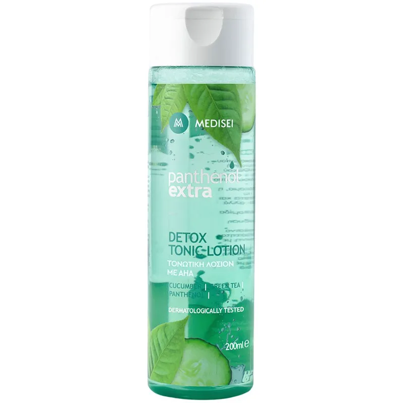 Panthenol Extra Detox Tonic Lotion Τονωτική Λοσιόν Καθαρισμού Προσώπου με AHA 200ml
