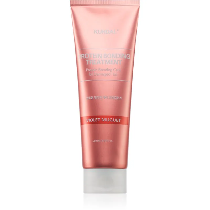 KUNDAL Protein Bonding Care Treatment ολοκληρωμένη φροντίδα για ξηρά και κατεστραμμένα μαλλιά με άρωμα Violet Muguet 250 ml