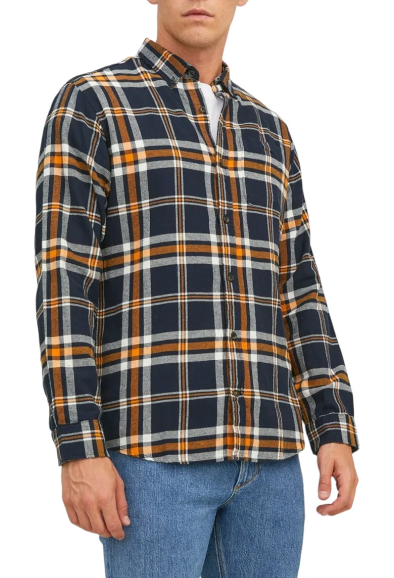 Πουκάμισο Μακρυμάνικο Jack & Jones Jjclassic 12235982-Desert Sun Ανδρικό