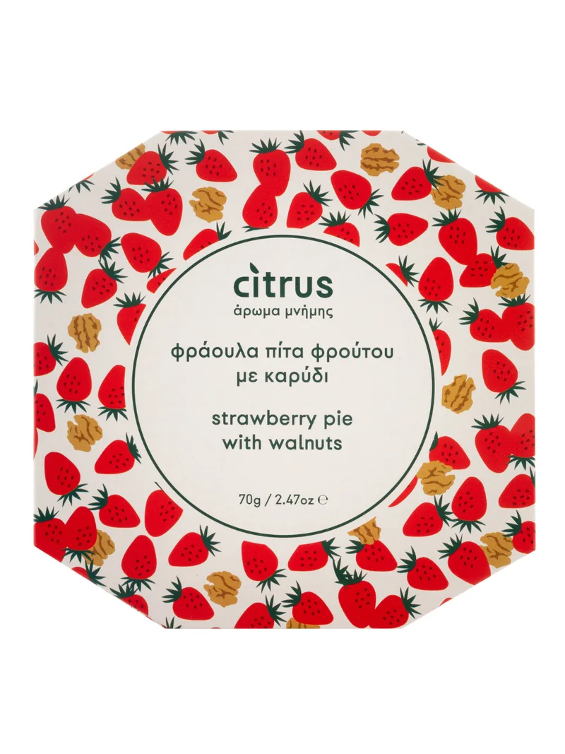 Παραδοσιακή πίτα με φράουλα & καρύδι, Χίου "Citrus" 70g>