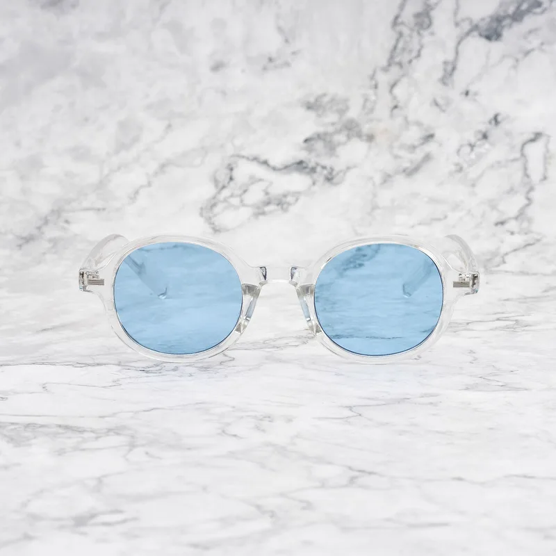 VICTOR Tinted Sunglasses | Clear | Blue Shades | Explicit Poets Sunglasses