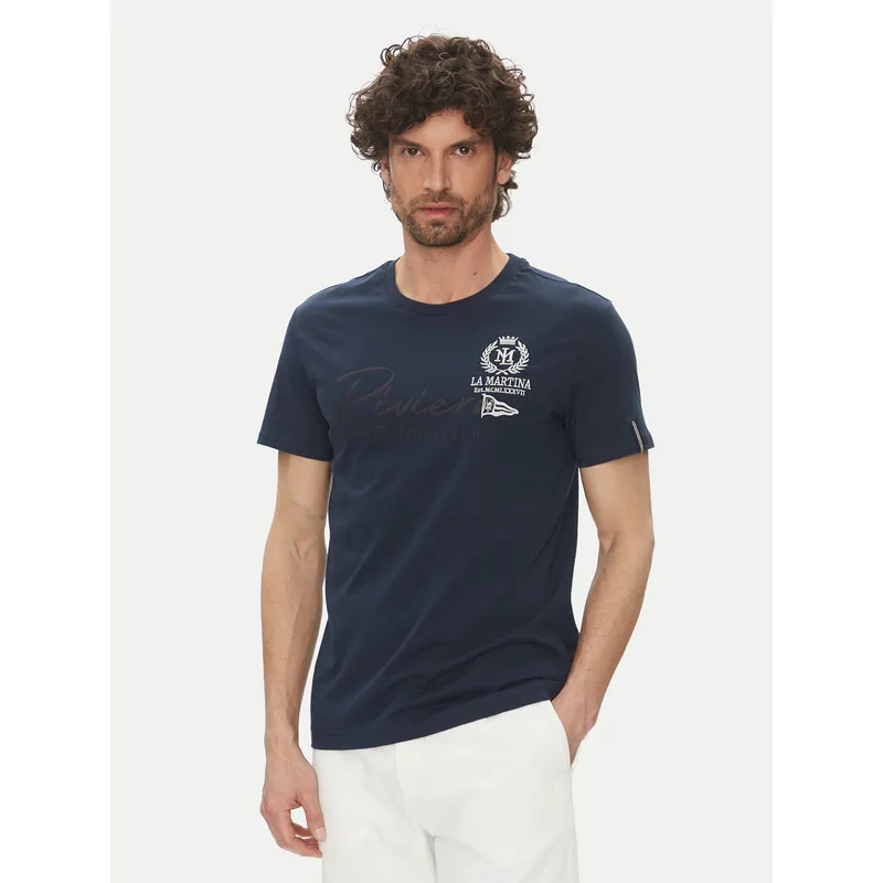 La Martina T-Shirt Algernon MAR300 JS206 Σκούρο μπλε Regular Fit