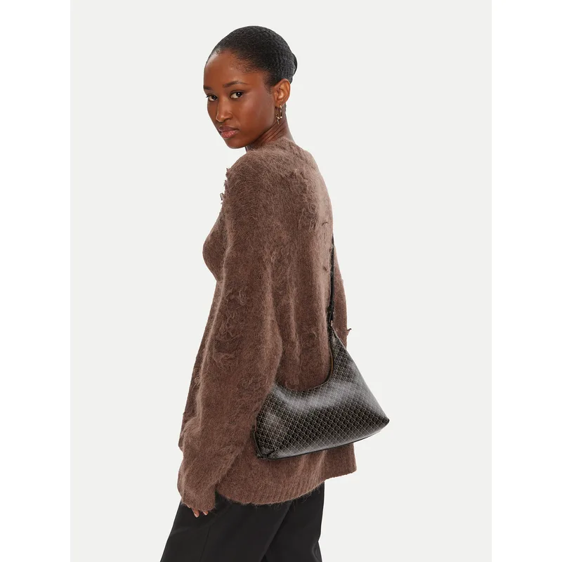 Τσάντα Calvin Klein Emblem Aop Conv Shoulder Bag LV04F3298G Μαύρο