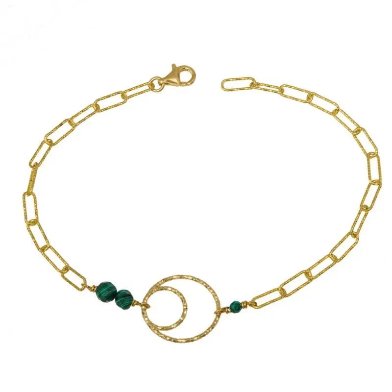 Επίχρυσο γυναικείο βραχιόλι 925 Malachite 044603 044603 Ασήμι