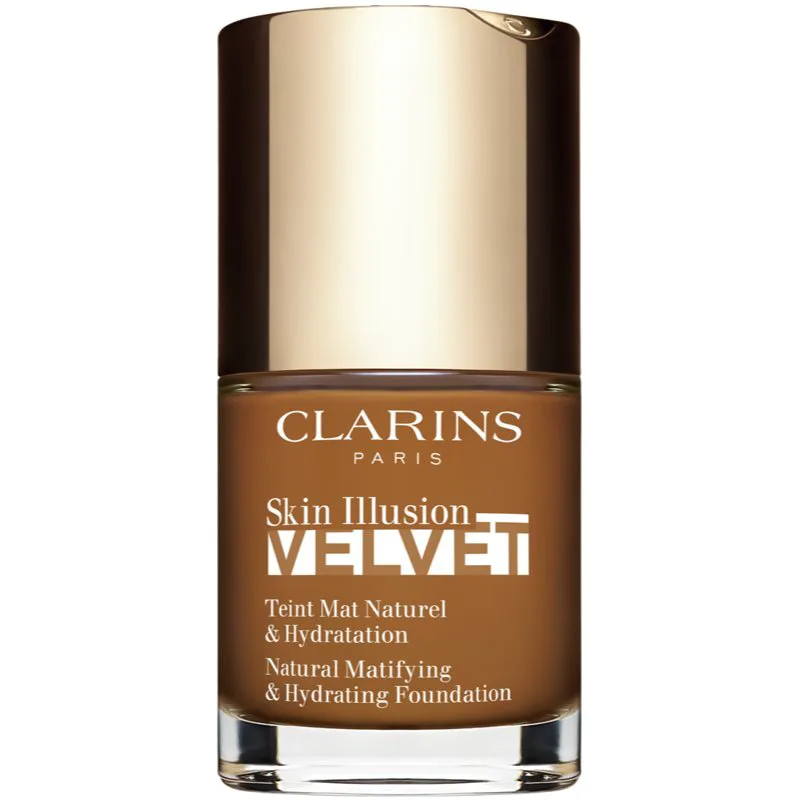 Clarins Skin Illusion Velvet Υγρή ματ βάση με θρεπτικό αποτέλεσμα απόχρωση 118.5N 30 ml