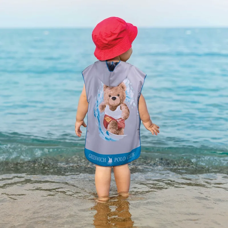 Παιδικό Πόντσο Microfiber (50x115) 2 Όψεων Greenwich Polo Club Junior 4179