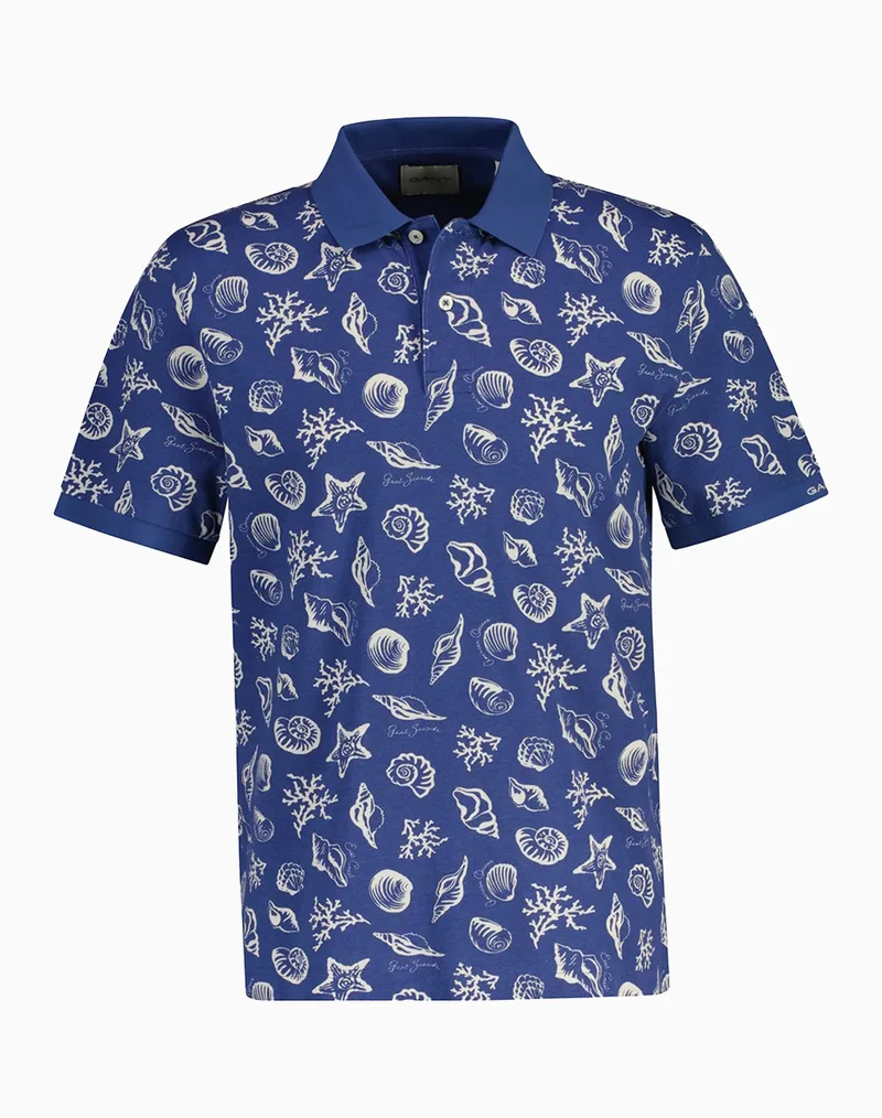 GANT ΜΠΛΟΥΖΑ ΚΜ AOP SS POLO 3G2014109-432 Blue