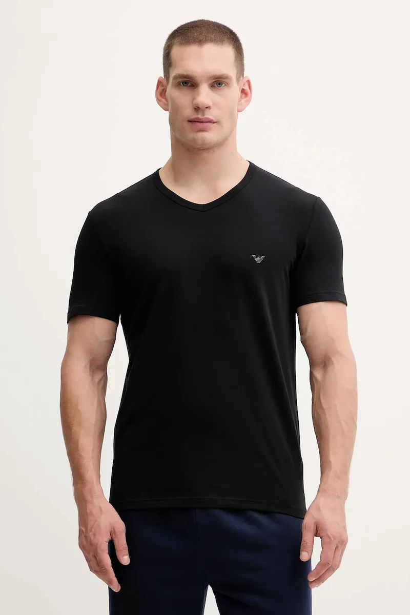 Emporio Armani Underwear basic t-shirt ανδρικό από βαμβάκι με ελαστάν 2-pack