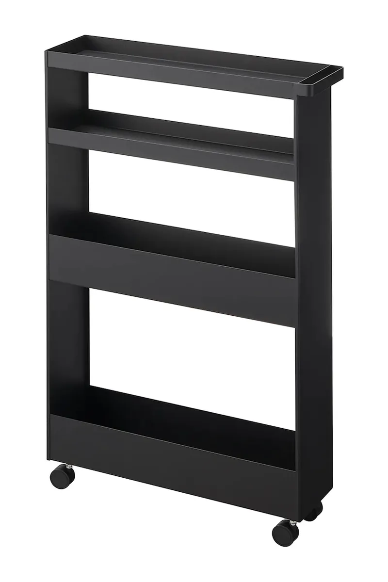 Βιβλιοθήκη με ρόδες Yamazaki Tower Slim 13 x 48 x 80.5 cm