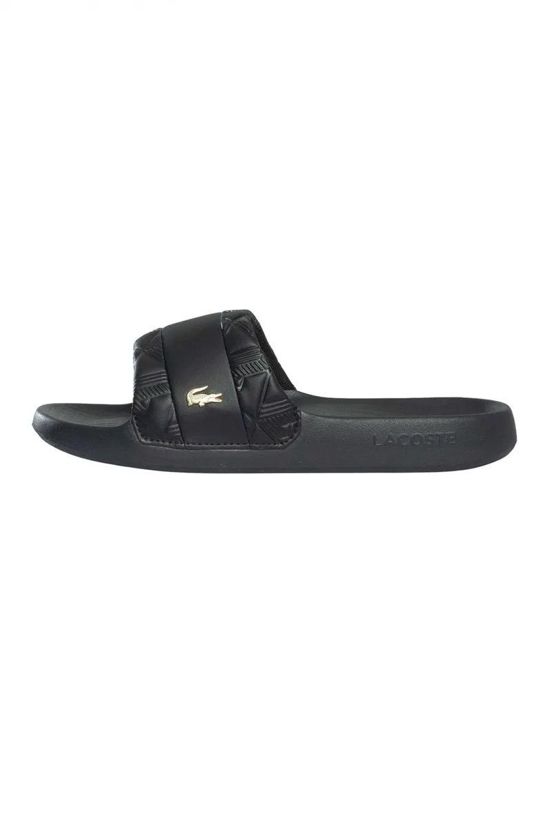 LACOSTE ΠΑΝΤΟΦΛΕΣ SLIDE SERVE HYB 126 1CMA ΜΑΥΡΟ-ΧΡΥΣΟ