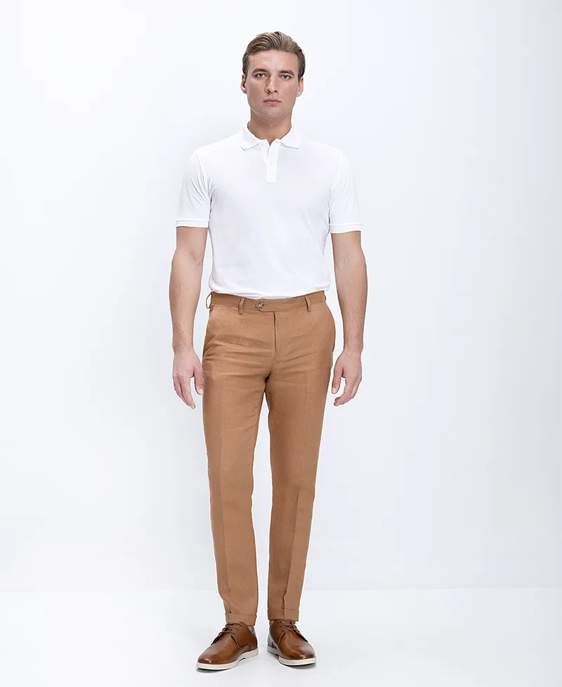 Vardas Ανδρικό Παντελόνι Λινό Regular Fit