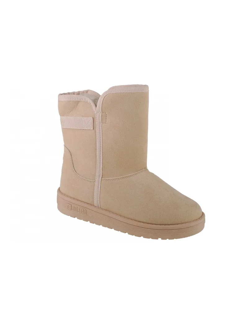 Big Star Suede Γυναικείες Μπότες Χιονιού Μπεζ KK274617