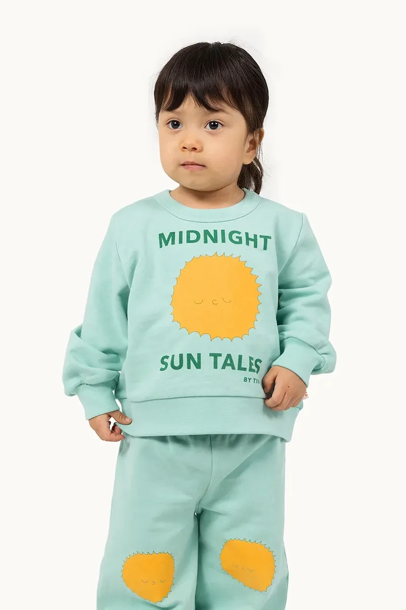 Βαμβακερή μπλούζα μωρού Tinycottons SUN TALES GRAPHIC BABY SWEATSHIRT