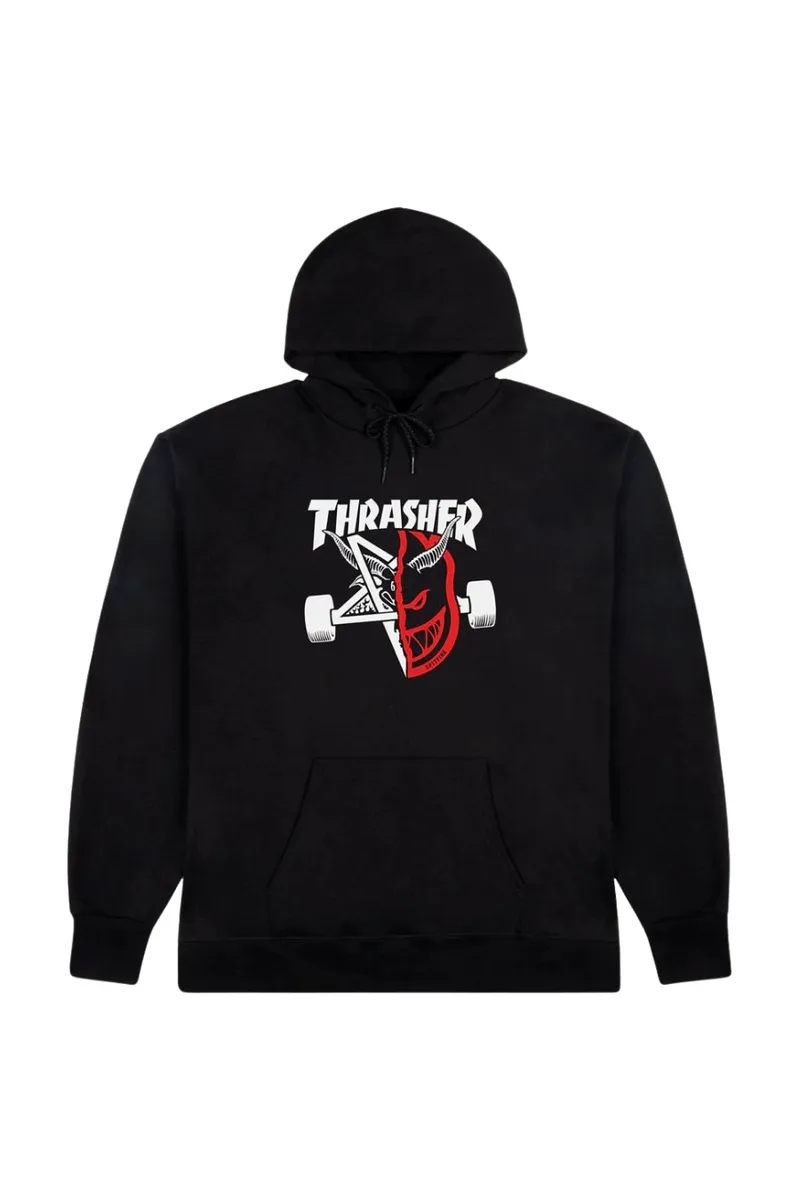 Thrasher x Spitfire Φούτερ Thrash & Burn - Μαύρο-315075-BLACK